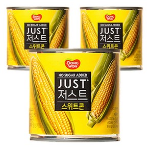 동원 JUST 노슈가 스위트콘, 340g, 3개