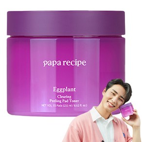 파파레서피 가지 클리어링 필링 패드 토너 255ml, 70개입, 1개