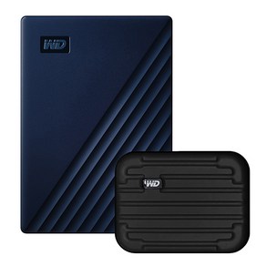 WD My Passpot Fo Mac 휴대용 외장하드 + 파우치, 2TB, 네이비