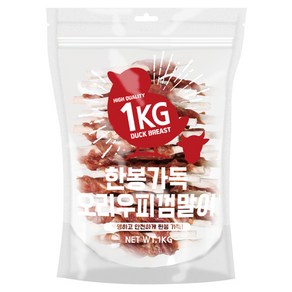 제로랩스 강아지 한봉가득 오리우피껌말이 1kg, 1개