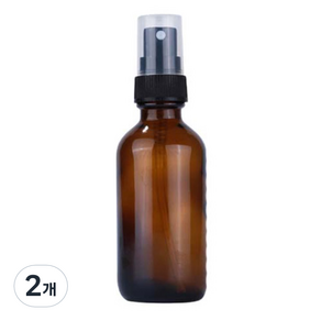 달모아 휴대용 유리 스프레이 분무기 분무타입 60ml, 갈색, 2개