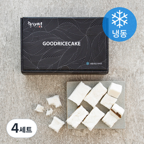 착한떡 꿀백설기 45g x 10개입 + 우유백설기 45g x 10개입 (냉동), 4세트, 900g