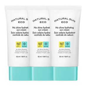 더페이스샵 내추럴 선 피지잡는 수분 선크림 SPF50+ PA+++, 50ml, 3개