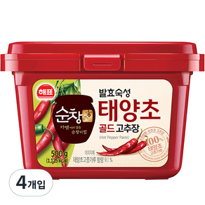 순창궁 태양초 골드 고추장, 500g, 4개