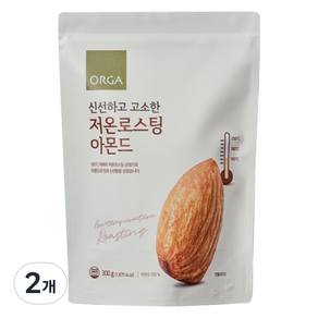 ORGA 저온로스팅 아몬드, 300g, 2개