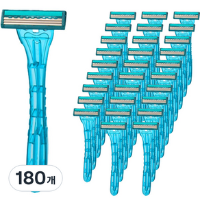 맥라이프 부스터 호텔 일회용 면도기 블루, 1개입, 180개