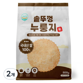 매홍 솥뚜껑 누룽지, 2개, 800g