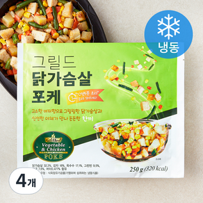 그릴드 닭가슴살 포케 (냉동), 250g, 4개