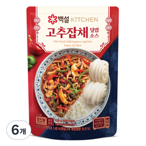 백설 고추잡채 덮밥 소스, 6개, 140g