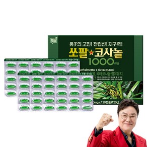 쏘팔코사놀 1000 쏘팔메토 옥타코사놀, 120정, 1개