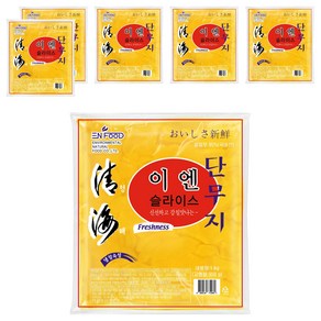 이엔푸드 이엔 슬라이스 단무지, 1kg, 6개