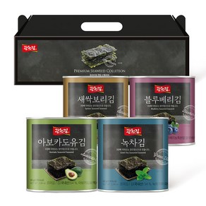 광천김 혼합캔김 새싹보리김 30g x 4종세트, 1세트