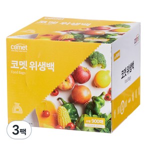 코멧 위생백 소형 17 x 25cm 900매, 소(S), 900개입, 3개