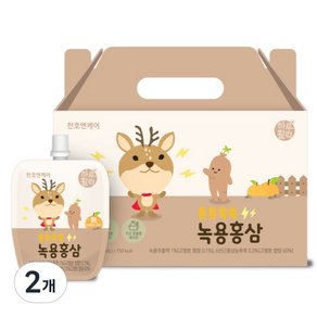 천호엔케어 튼튼쑥쑥 어린이 녹용홍삼 30p, 1.2L, 2개