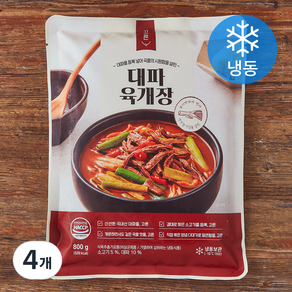 고른 대파 육개장 (냉동), 800g, 4개