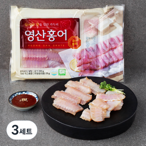 품질인증 영산 국산 홍어 모둠살 100g + 초고추장 25g, 3세트