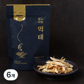 바다원 골드라벨 먹태, 40g, 6개