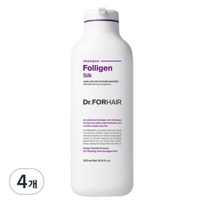 닥터포헤어 손상모케어 탈모증상완화 폴리젠 실크 샴푸, 500ml, 4개