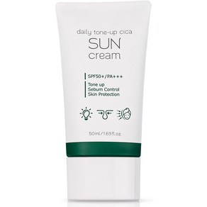 프레티 데일리 톤업 시카 선크림 SPF50+ PA+++, 50ml, 1개