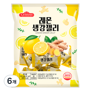 일광제과 레몬 생강젤리, 6개, 250g