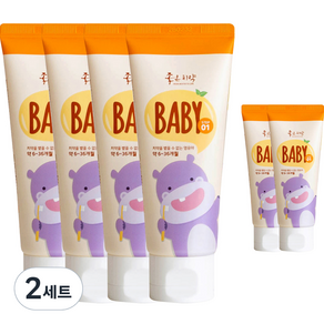 닥터초이스 좋은치약 베이비 1단계 60g x 4p + 베이비 여행용 15g x 2p 세트, 2세트