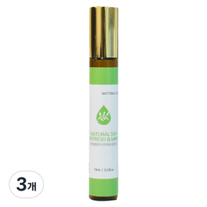 내추럴데이 아로마 오일 롤온 리프레쉬 & 민트, 10ml, 3개