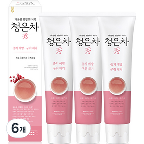 2080 애경 청은차 수 치약, 청은차 수 120g 6개, 120g, 6개