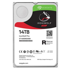 씨게이트 서버용 아이언울프 프로 3.5 HDD, ST14000NE0008, 14TB