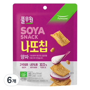 풀무원 나또칩 양파, 40g, 6개