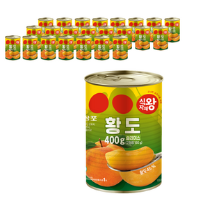 식자재왕 황도 슬라이스, 400g, 24개