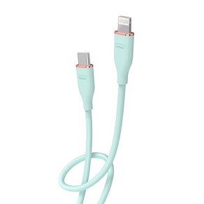 moac 츄잉 USB C타입-8핀 PD 라이트닝 고속 충전 케이블, 민트, 1개