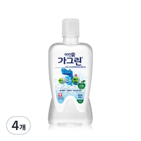 가그린 어린이용 구강세정제 사과향, 380ml, 4개