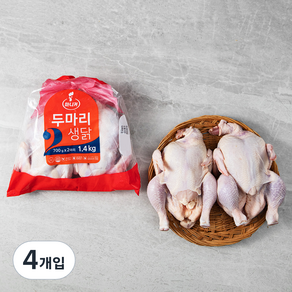 마니커 1등급 두마리 생닭 8호 (냉장), 700g, 4개입