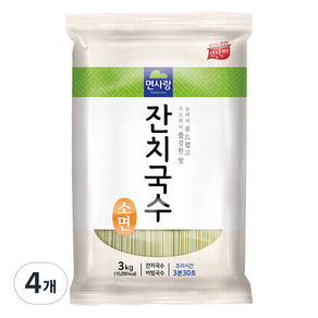 면사랑 잔치국수 소면, 3kg, 4개