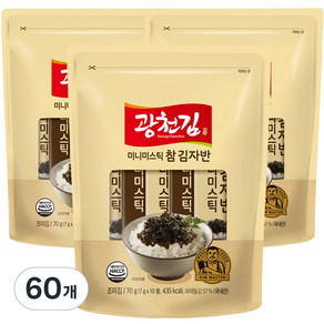 광천김 참 미니미스틱 김자반, 70g, 6개