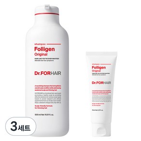 닥터포헤어 폴리젠 오리지널 샴푸 500ml+70ml, 3세트