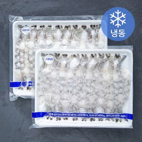 손질 흰다리새우살 20미 (냉동), 450g, 2개