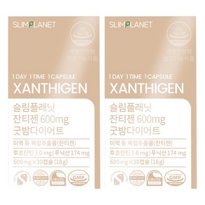 슬림플래닛 잔티젠 600mg 굿밤 다이어트식품, 30정, 2개