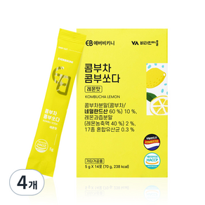 에버비키니 콤부차 콤부쏘다 레몬맛, 5g, 14개입, 4개