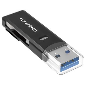 로랜텍 USB 3.0 블랙박스 SD카드 멀티 카드 리더기, RT-U197, 블랙, 1개