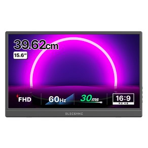 일렉싱크 FHD 터치 서브 보조 덱스 미러링 휴대용 모니터 블랙, 39.62cm, S15T