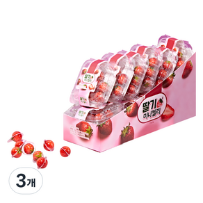 딸기 모양 미니 젤리 12개입, 180g, 3개