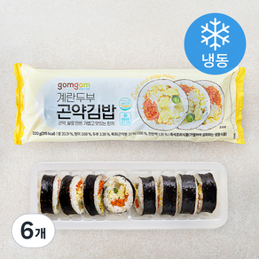 곰곰 계란두부 곤약김밥 (냉동), 220g, 6개