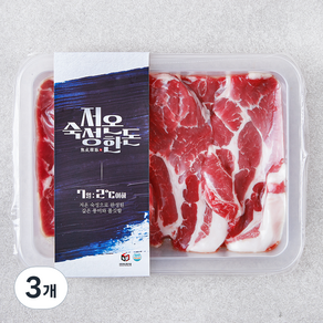 저온숙성 한돈 목심 구이용 (냉장), 400g, 3개