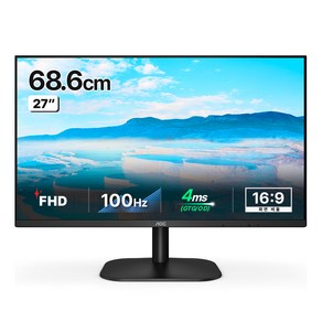 AOC FHD 알파스캔 보더리스 IPS 100 모니터, 68cm, 27B2H2