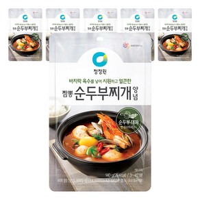 청정원 짬뽕 순두부찌개 양념, 140g, 6개