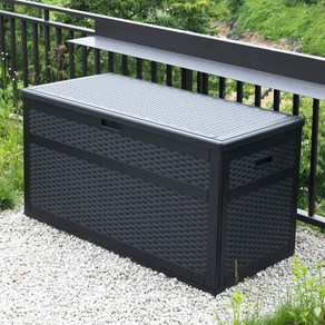 막시무스 2 실내 야외 캠핑 다용도 플라스틱 보관함 870L 1590 x 820 x 800mm, 블랙