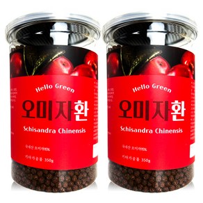 헬로우그린 오미자 환 통, 2개, 350g