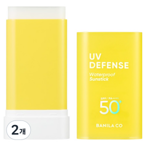 바닐라코 UV 디펜스 워터프루프 선스틱 SPF50+ PA++++, 18.5g, 2개