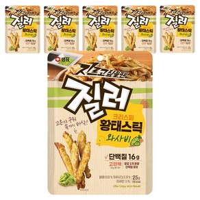 질러 크리스피 황태스틱 와사비, 25g, 6개